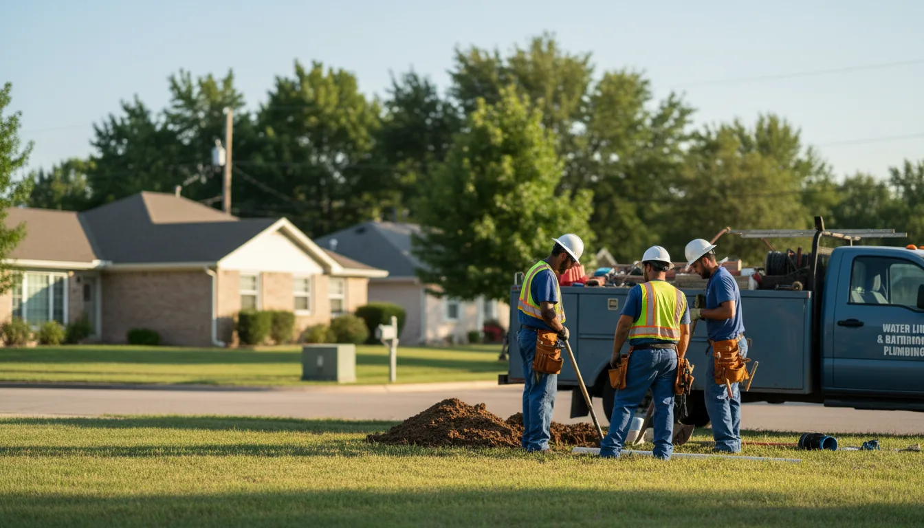 Residential water line and bathroom plumbing service in Brecksville, OH